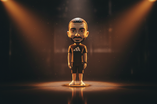 Hero банер с 3D фигурка